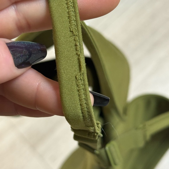 Olive Green Athletic Sports Bra - Picture 5 of 5